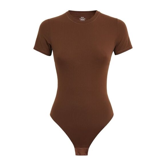Skims Fits Everybody T-Shirt Bodysuit 2x Cocoa - Picture 1 of 8
